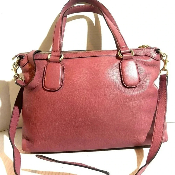 Gucci pink leather soho satchel handbag - Picture 2 of 12